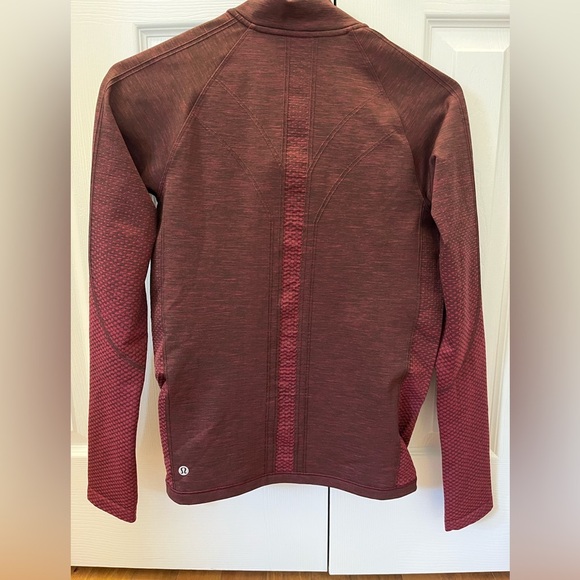 Lululemon Ready To Run Jacket Evanescent Star Ruby/Black Satin Sz 6 EUC - Picture 2 of 9